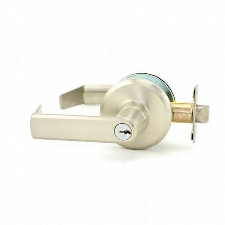 Dormakaba Hardware Sierra Entry Lock C Keyway KD with Adjustable Backset and Square Strike Satin Nickel Finish QTL250E619
